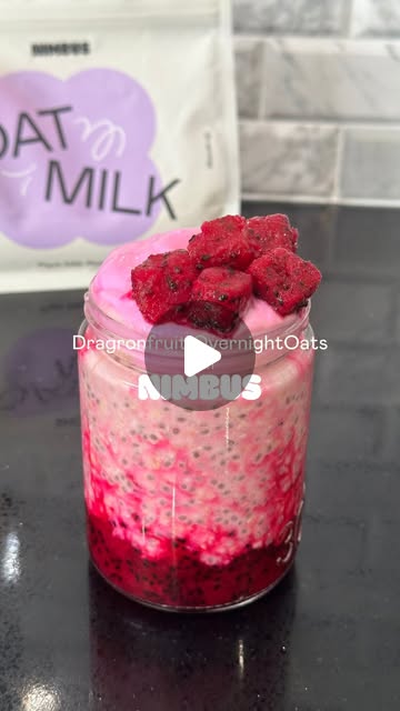 Dragonfruit overnight oats from Nimbus’s original recipe post