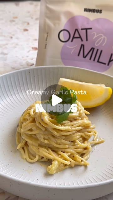 Creamy garlic pasta from Nimbus’s original recipe post