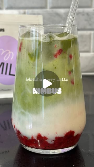 Berry matcha latte from Nimbus’s original recipe post