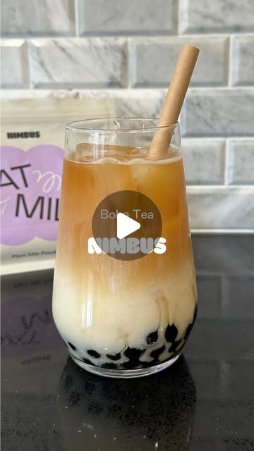Brown sugar boba tea from Nimbus’s original recipe post